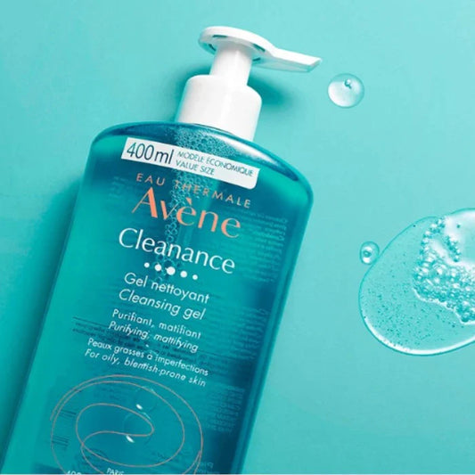 "2in1 Avène Cleanance Soap-less Cleansing Gel – 400ml bottle, gentle face wash for oily and acne-prone skin