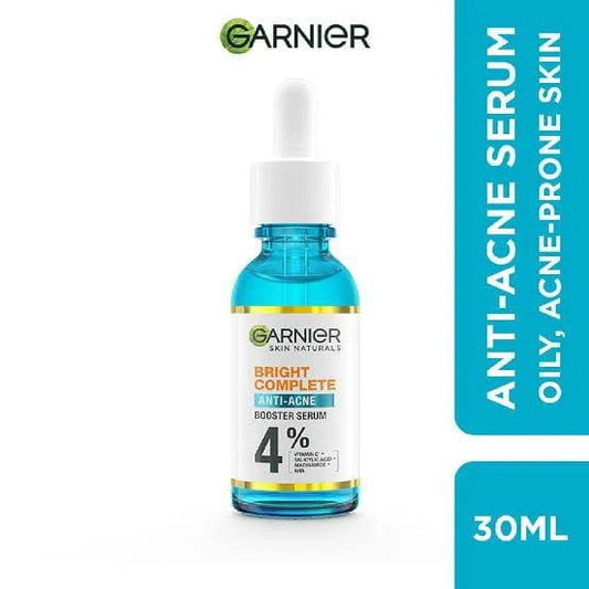 Garnier Bright Complete Anti-Acne Booster Serum – Vitamin C for Brighter, Clearer Skin (30ml)
