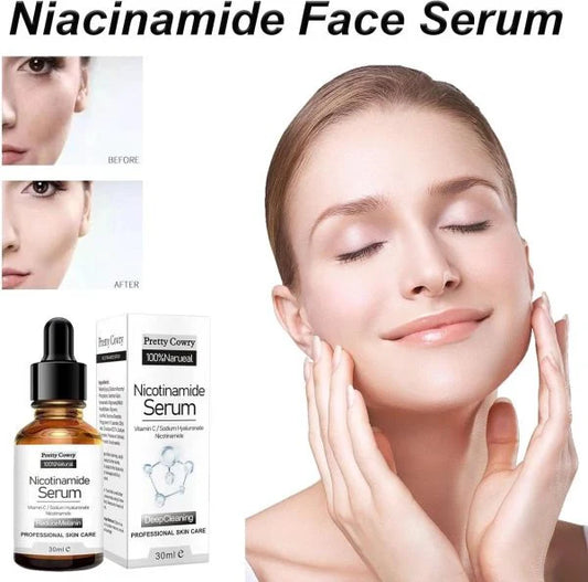 Pretty Cowry Nicotinamide Serum with Vitamin C 30ml – Anti-Wrinkle and Brightening Face Serum for Radiant Skin